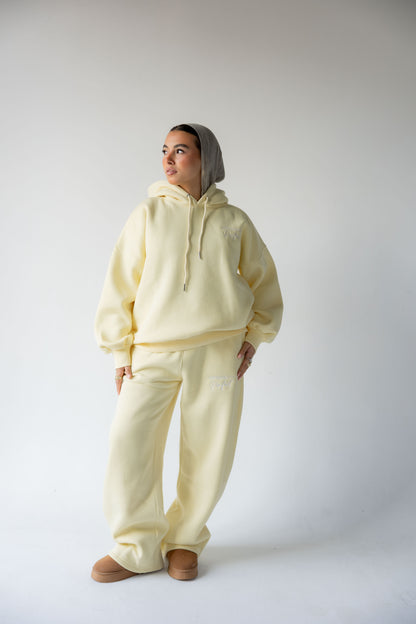 Butter Yellow Hoodie Set