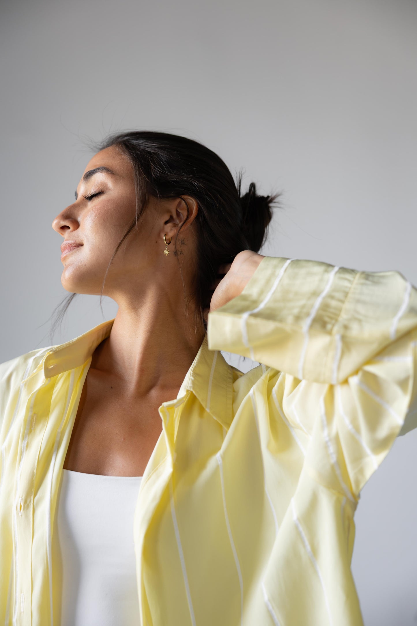 Butter Yellow Stripe Shirt