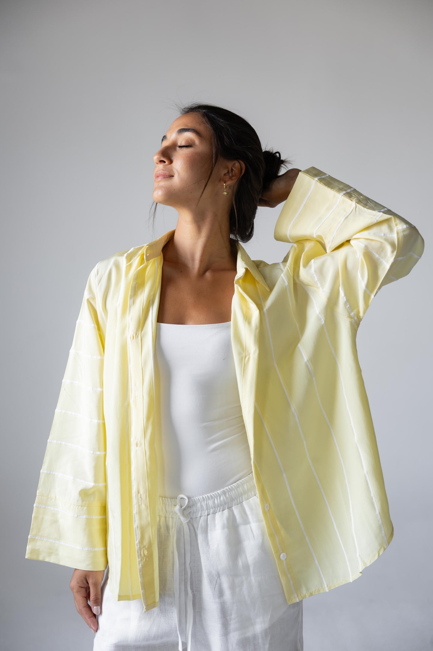 Butter Yellow Stripe Shirt