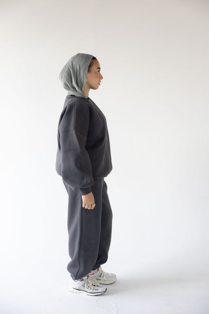 Charcoal oversized Crewneck Set