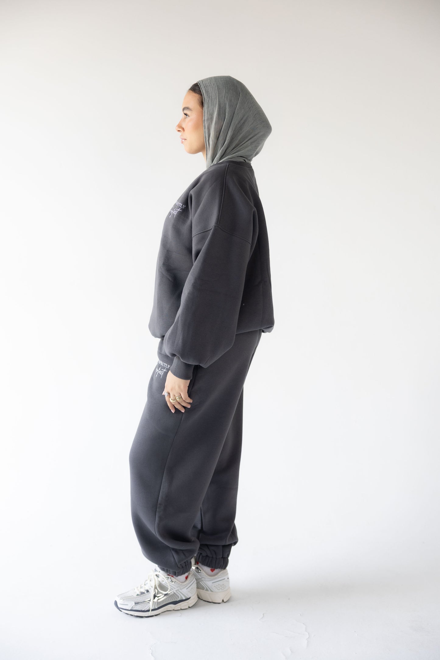 Charcoal oversized Crewneck Set