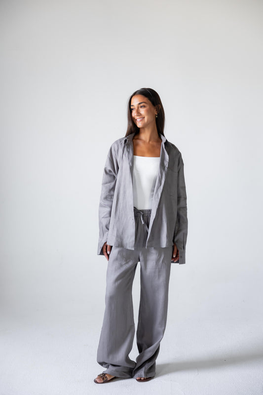 Grey Linen Set