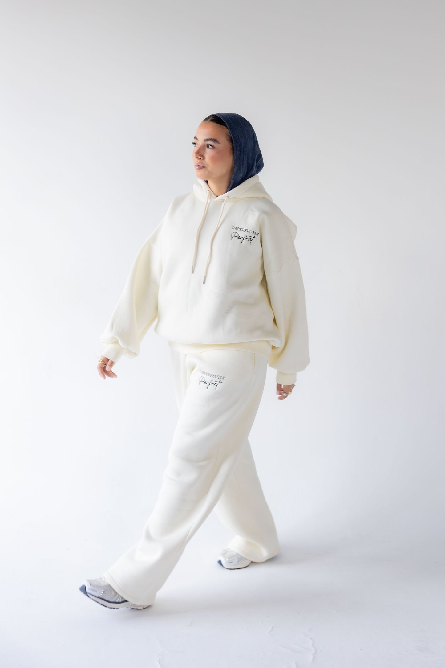 Cream Oversized Hoodie Set