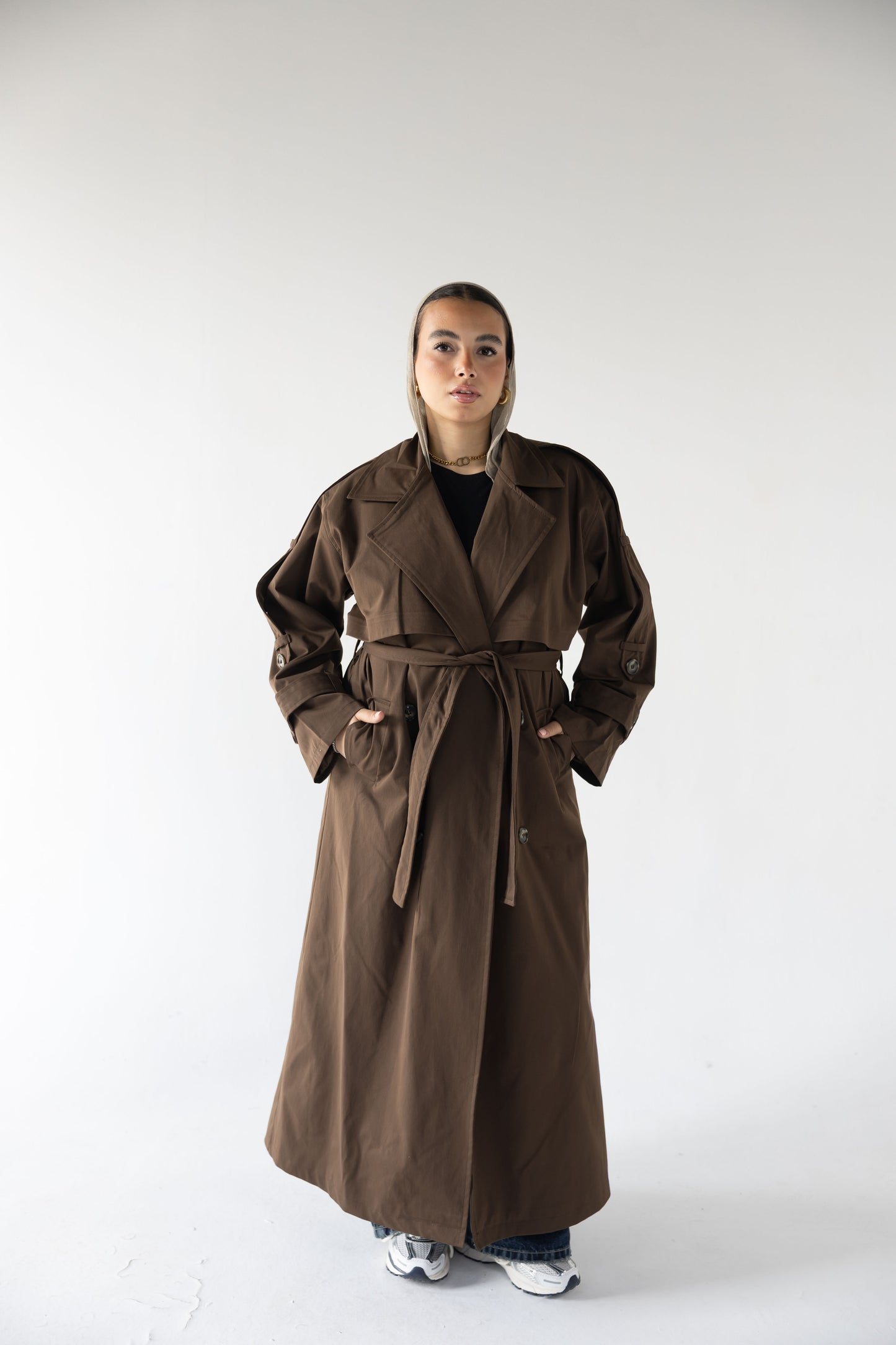 Trench Coat in Brown