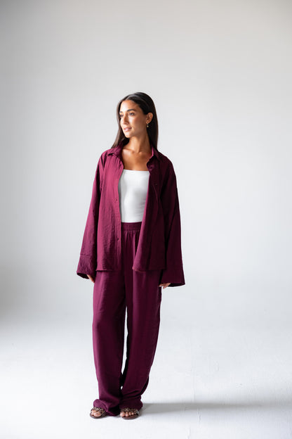 Breezy Set – Burgundy
