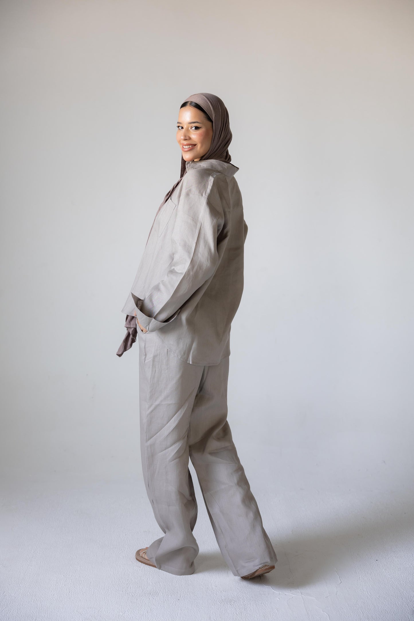 Greige Linen Set