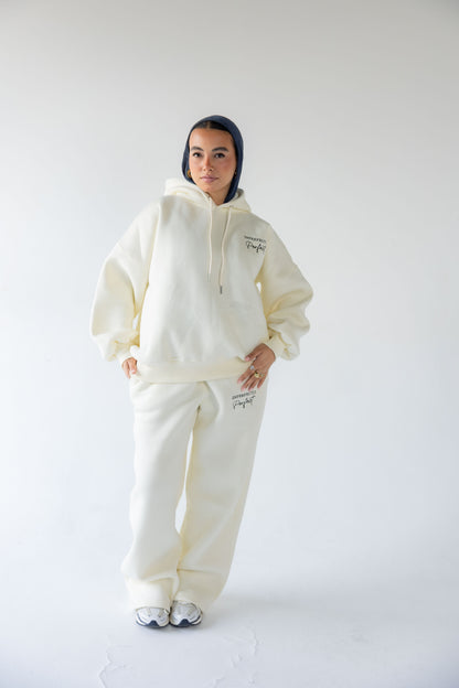 Cream Oversized Hoodie Set