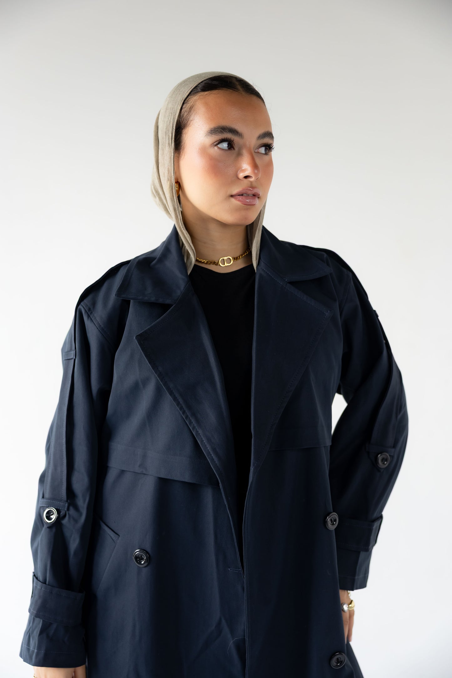 Trench Coat in Navy