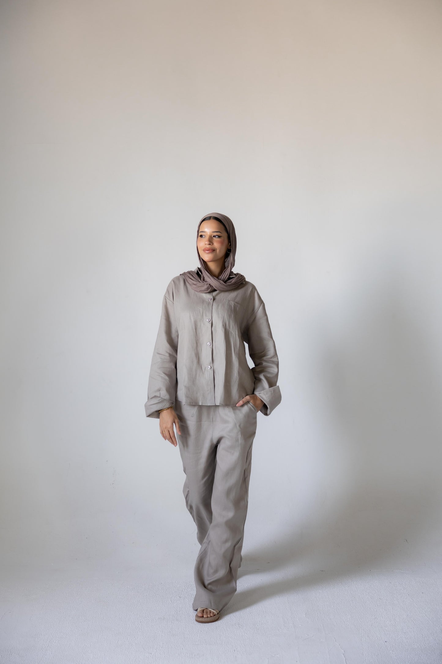 Greige Linen Set