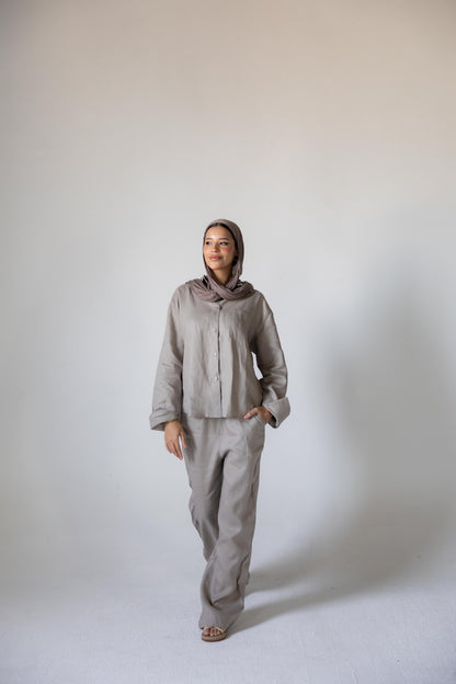 Greige Linen Set