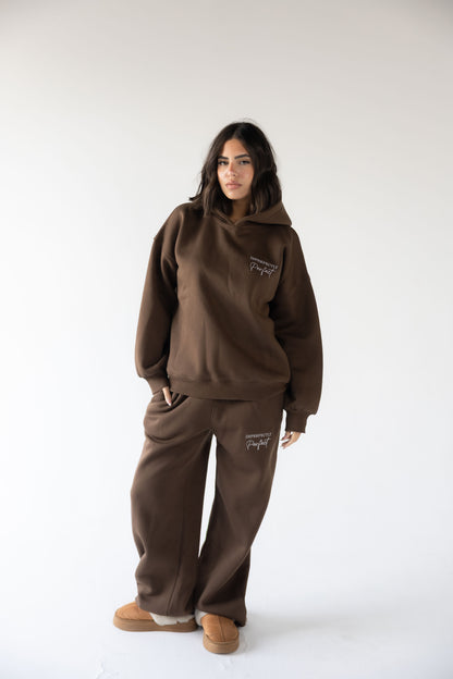 Brown Oversized Hoodie Set