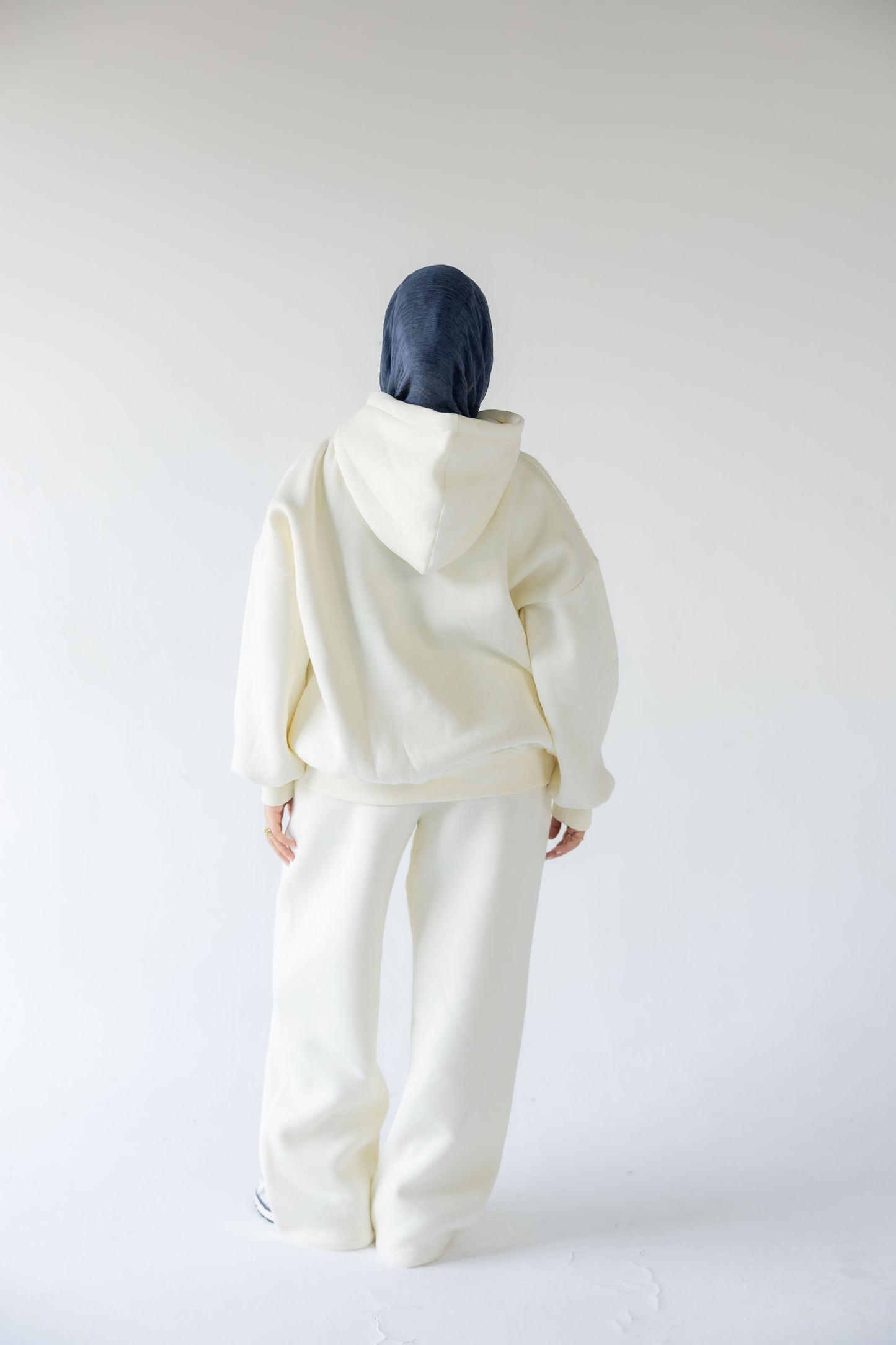 Cream Oversized Hoodie Set