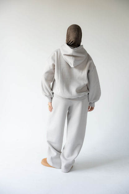 Light Grey Oversized Hoodie Set