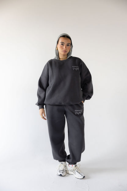 Charcoal oversized Crewneck Set