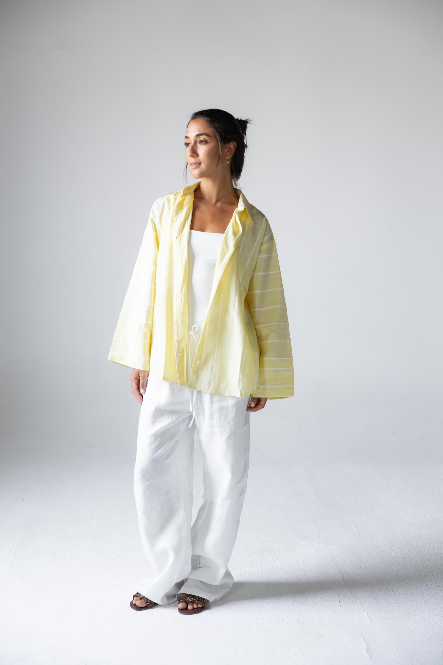 Butter Yellow Stripe Shirt