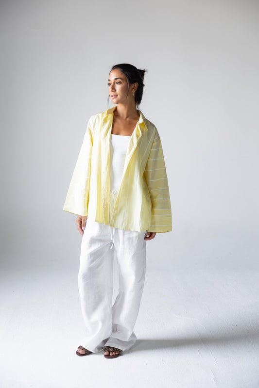Butter Yellow Stripe Shirt