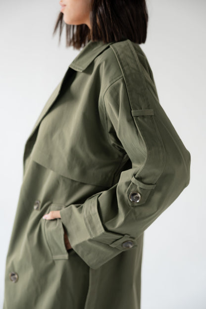 Trench Coat in Olive