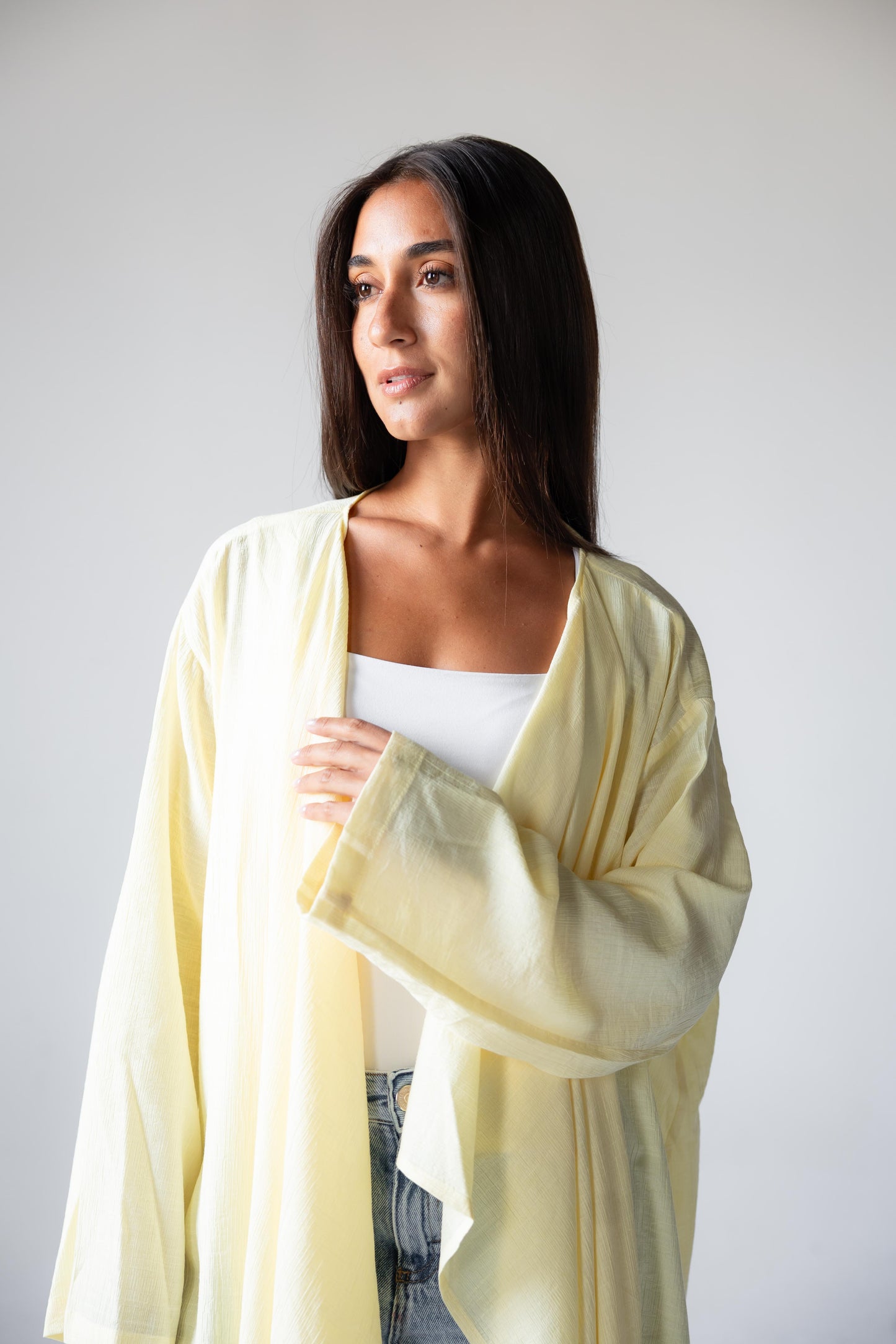 Butter Yellow Seashell Cardigan