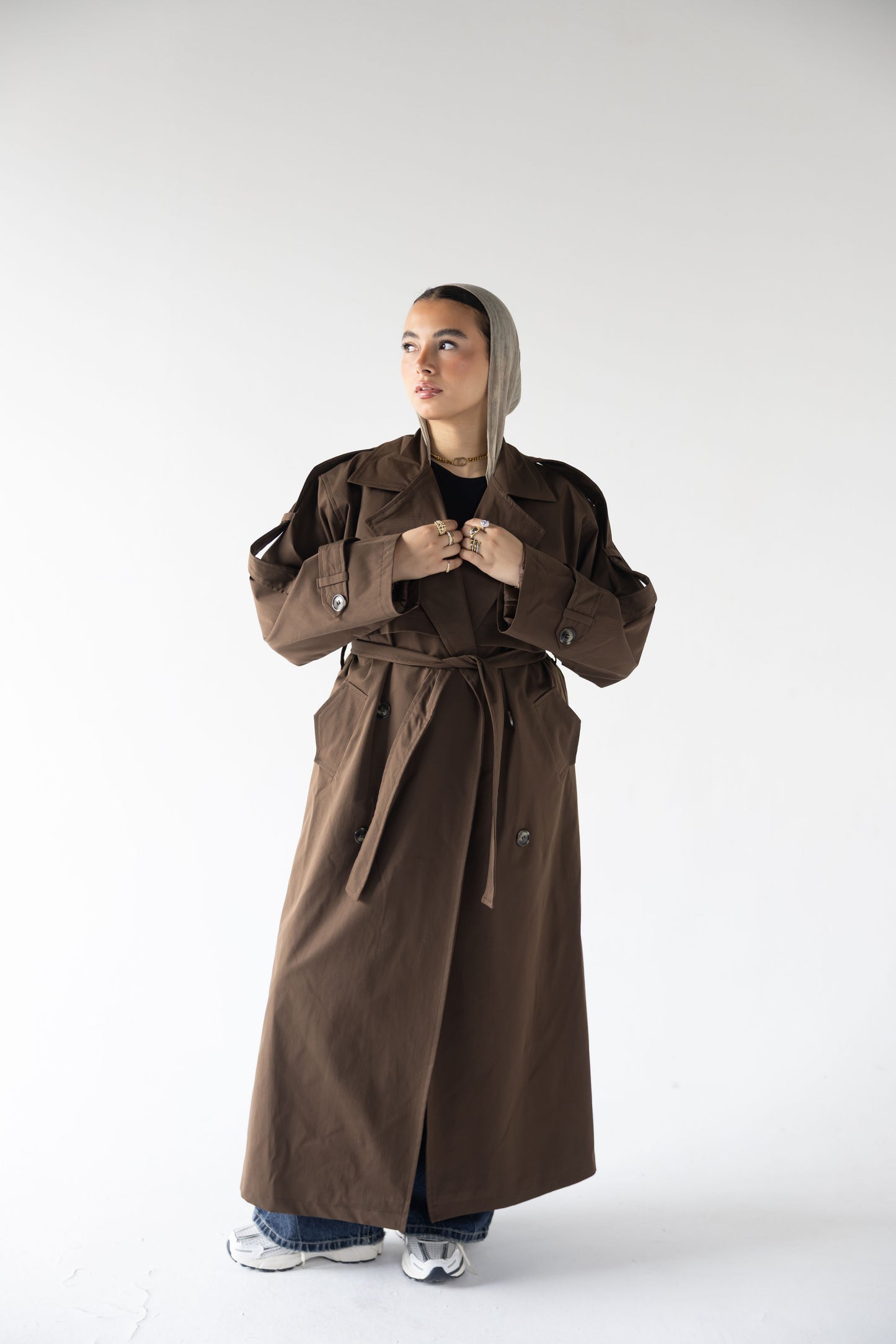Trench Coat in Brown