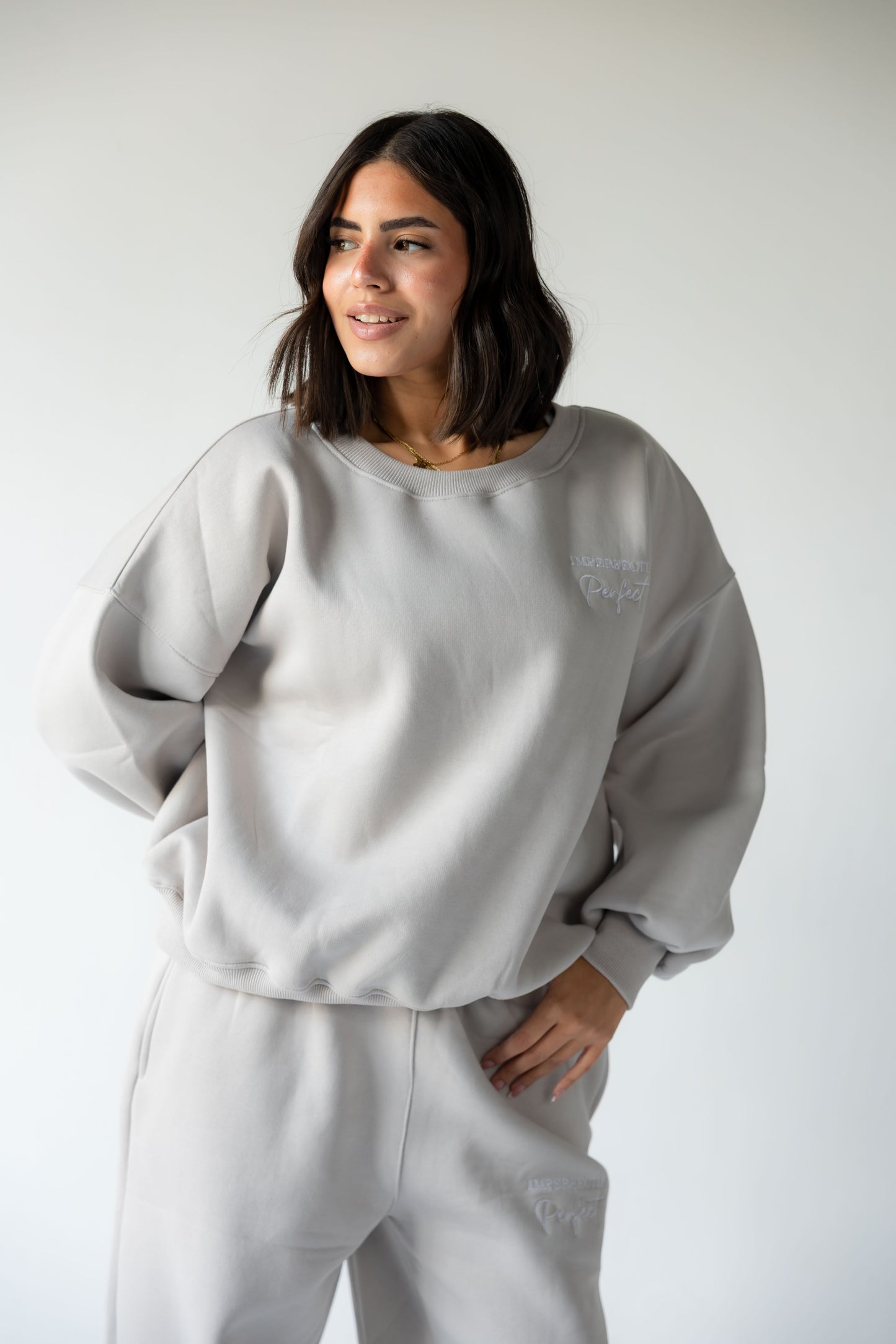 Light Grey Crewneck Set