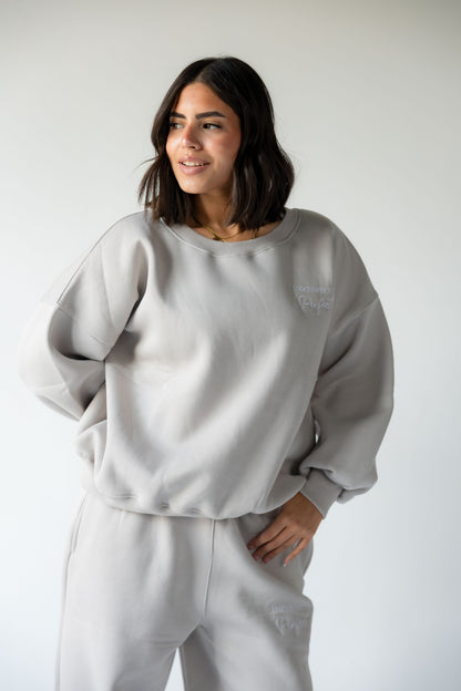 Light Grey Crewneck Set