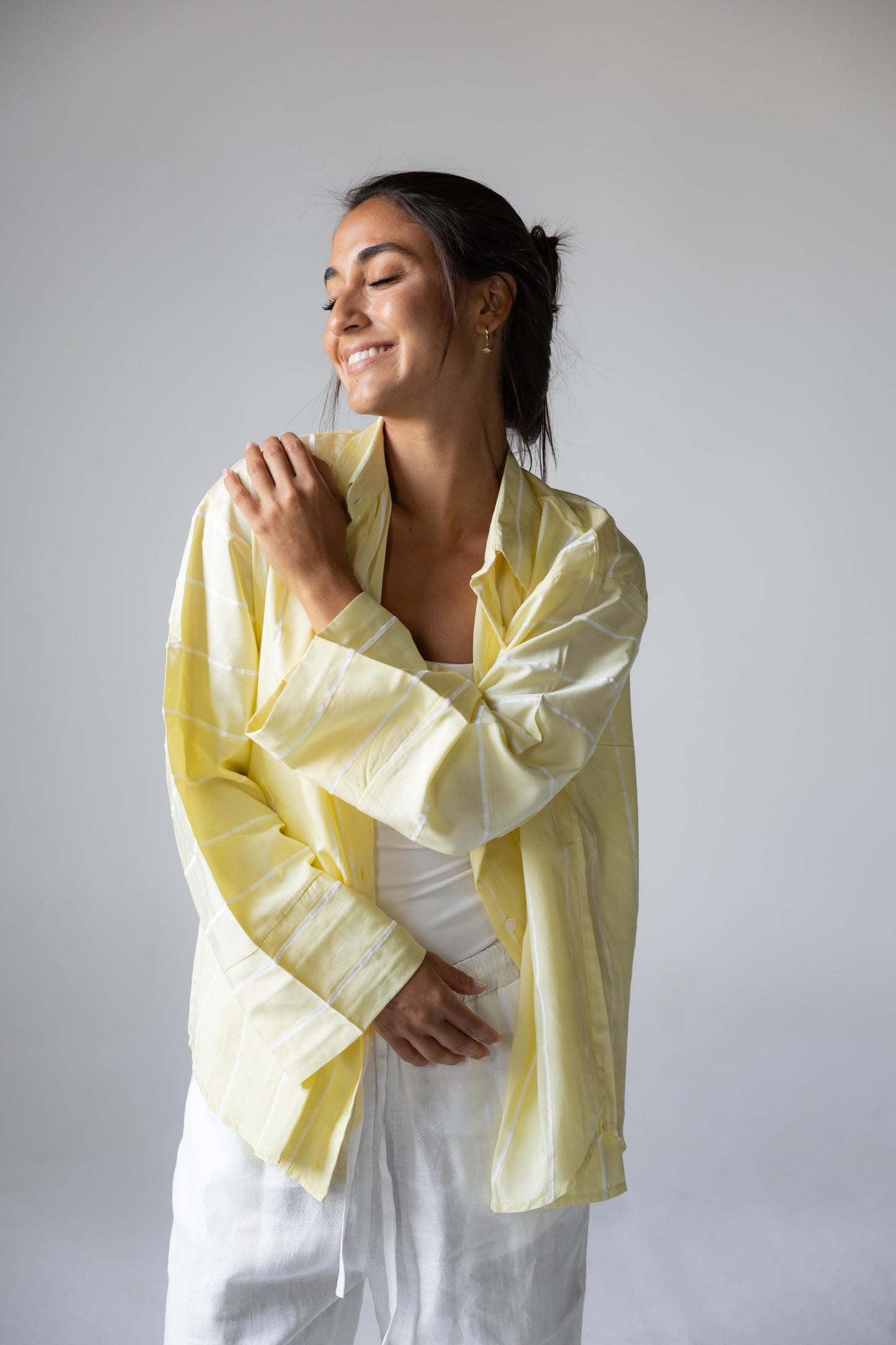 Butter Yellow Stripe Shirt