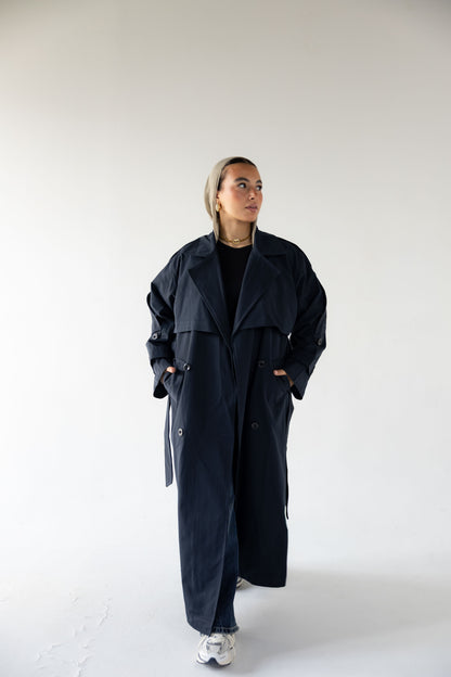 Trench Coat in Navy
