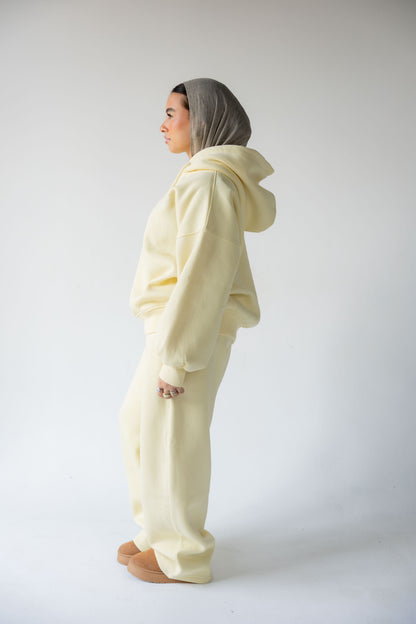Butter Yellow Hoodie Set