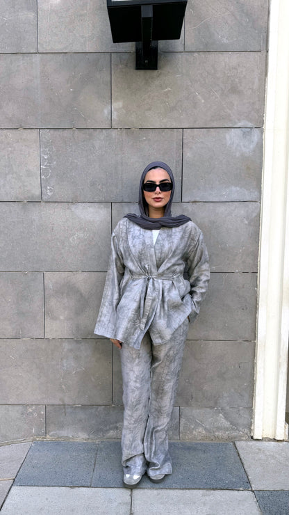 Floral Flow Set in grey