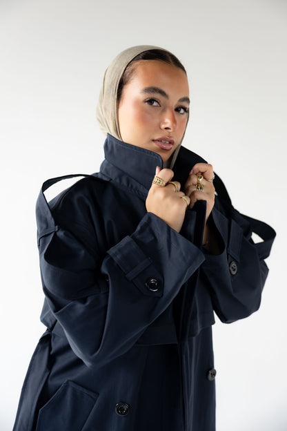 Trench Coat in Navy