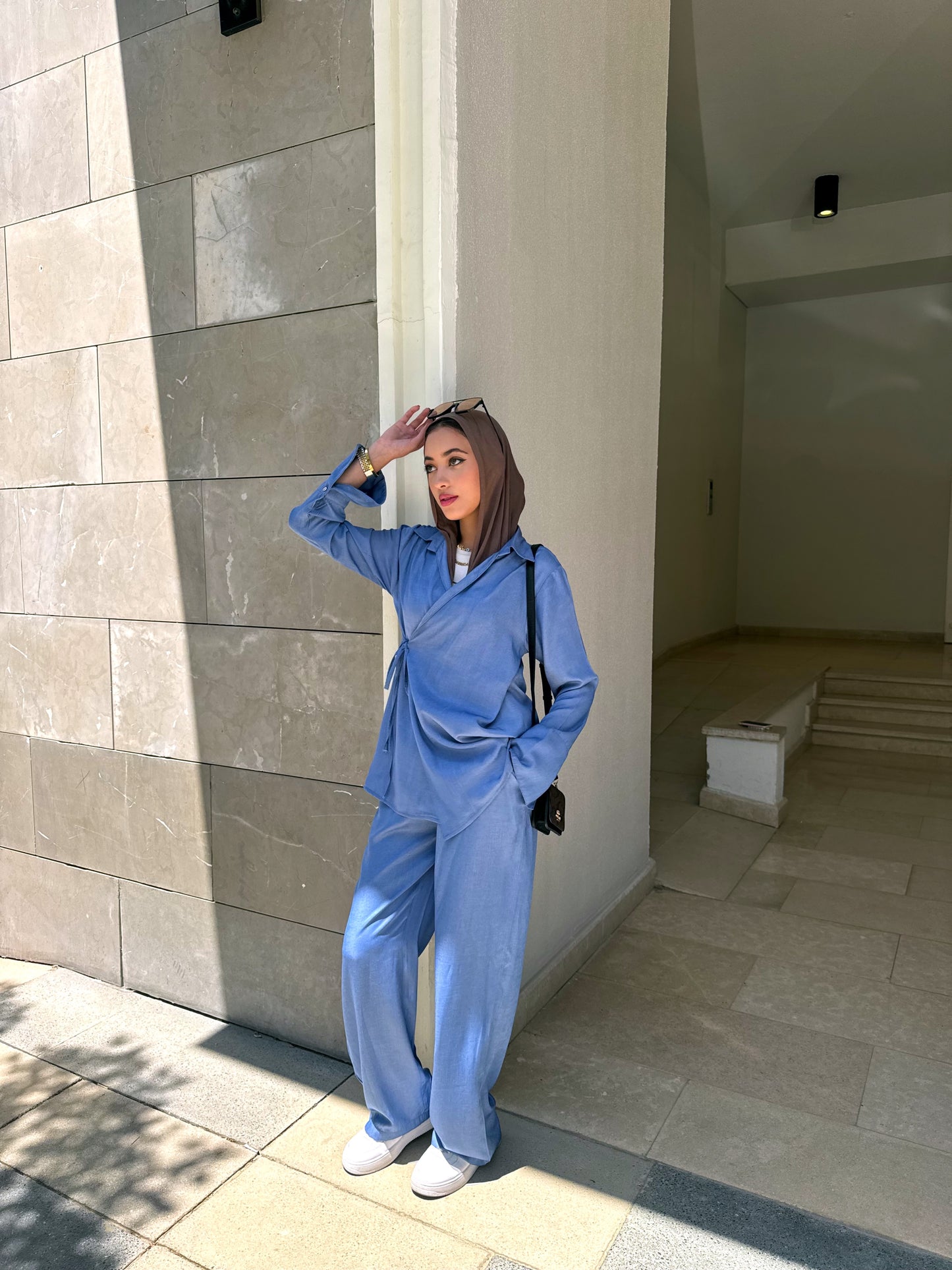 Light blue denim set