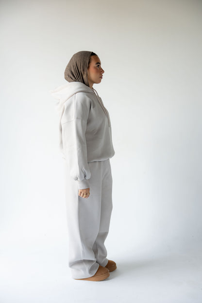 Light Grey Oversized Hoodie Set