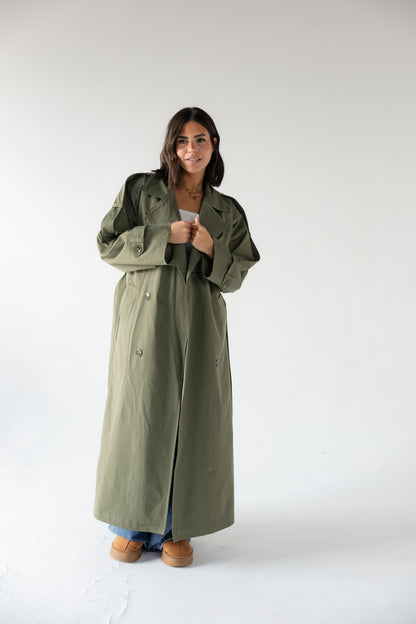 Trench Coat in Olive