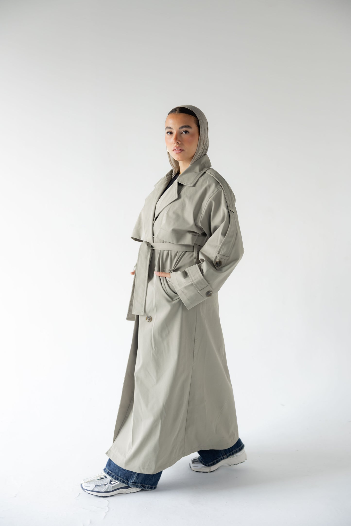 Trench Coat in Matcha