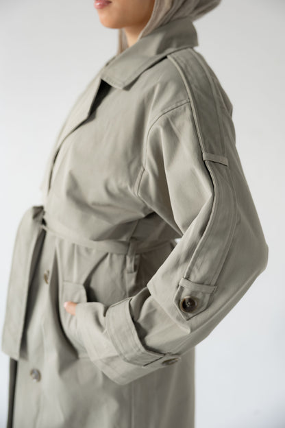 Trench Coat in Matcha