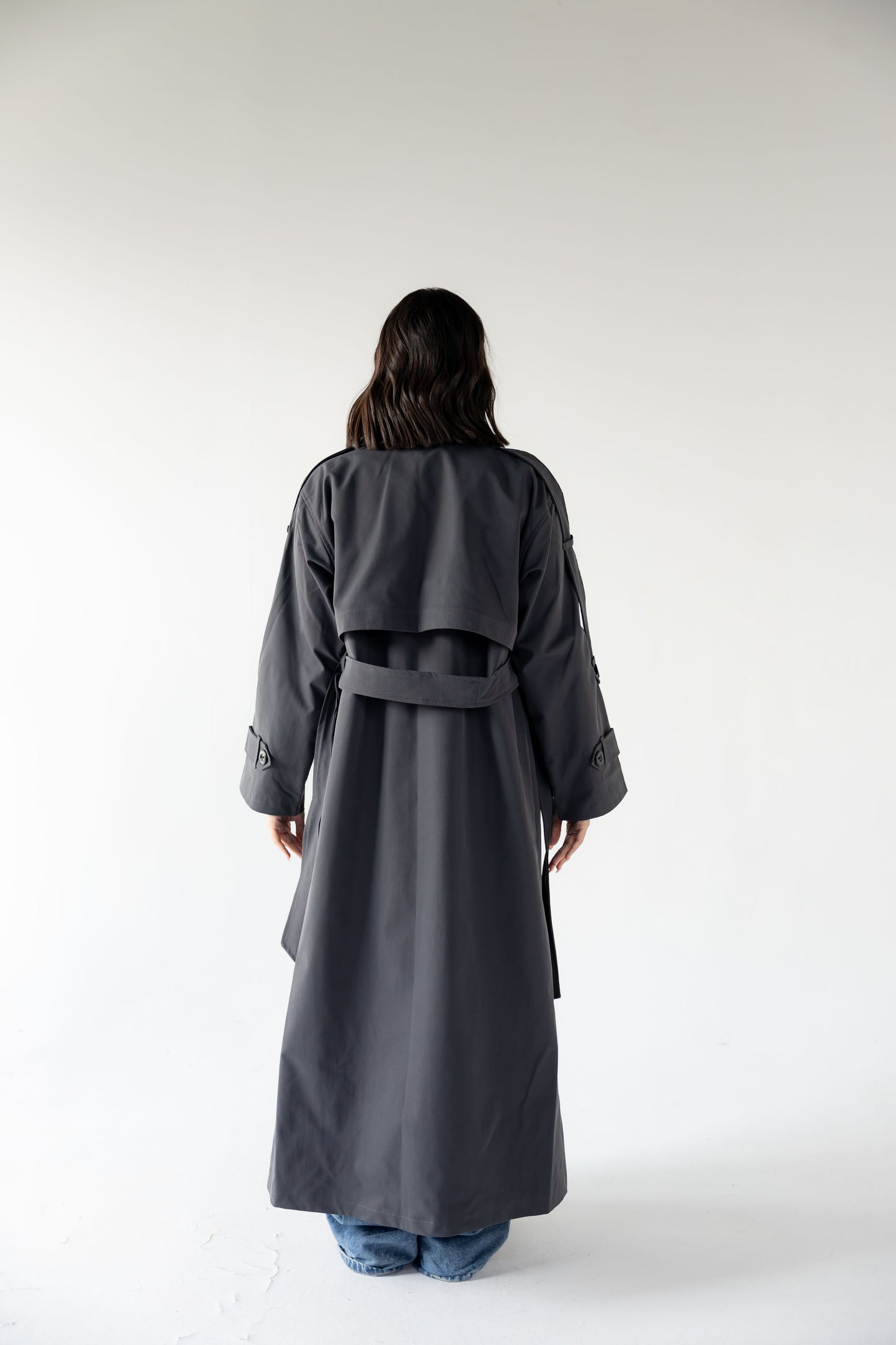Trench Coat in Dark Grey