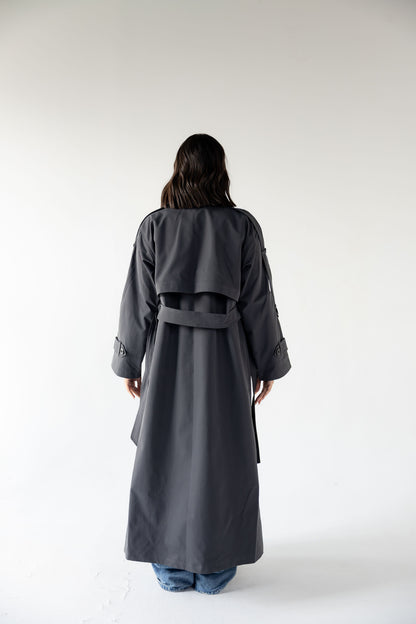 Trench Coat in Dark Grey