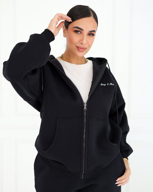 Black Zip Hoodie