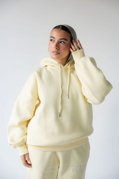 Butter Yellow Hoodie Set